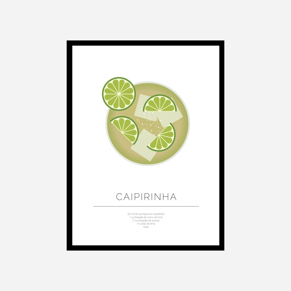 Caipirinha Line Art Print - DesignPlace