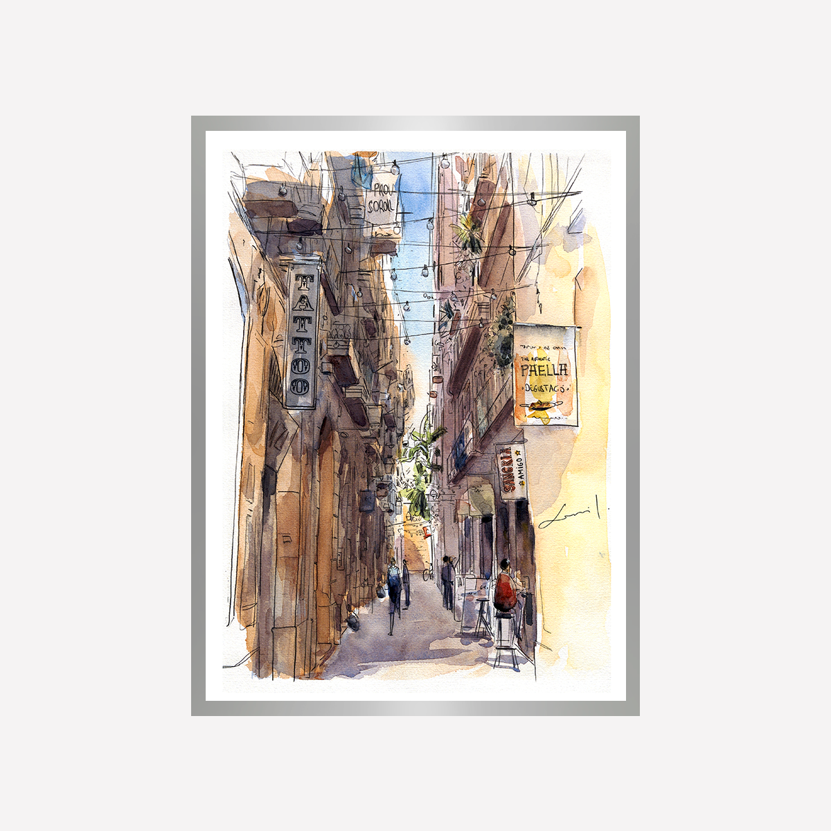 Un callejón en el Born Art Print