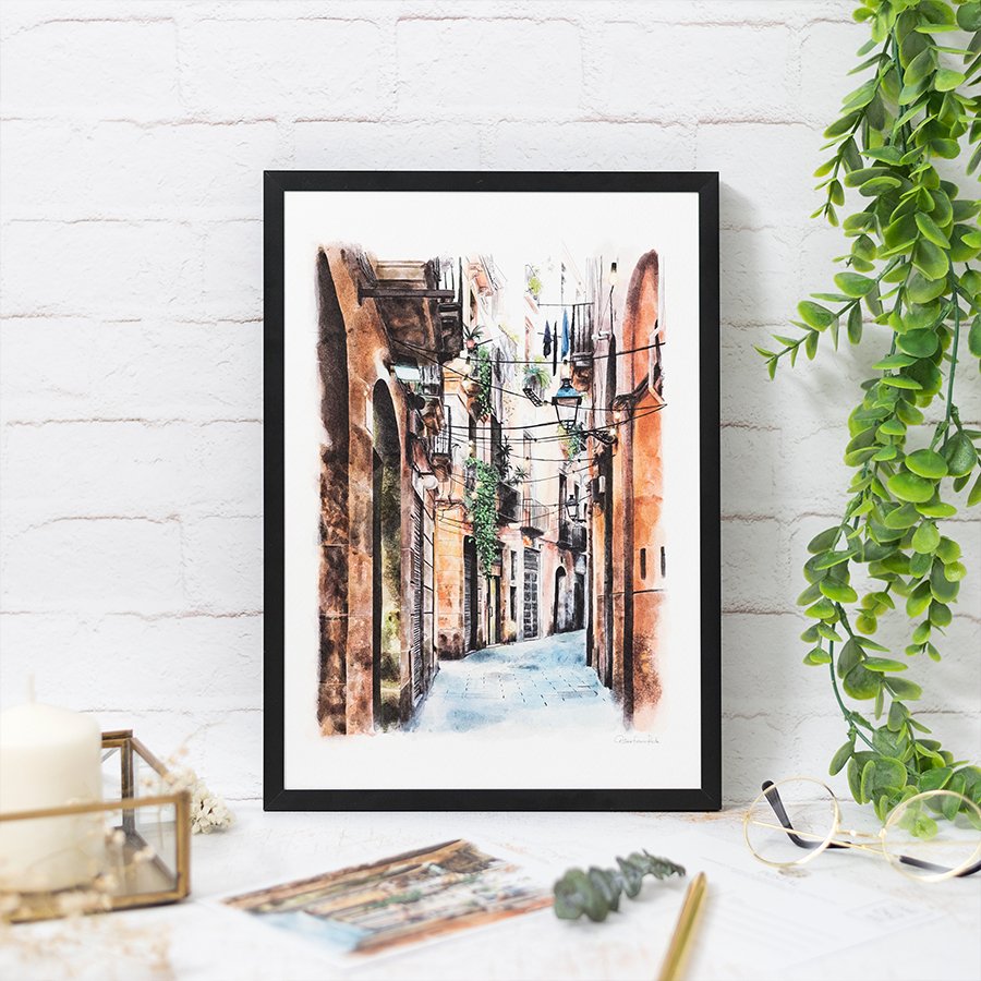 Calles del Born Art Print - DesignPlace