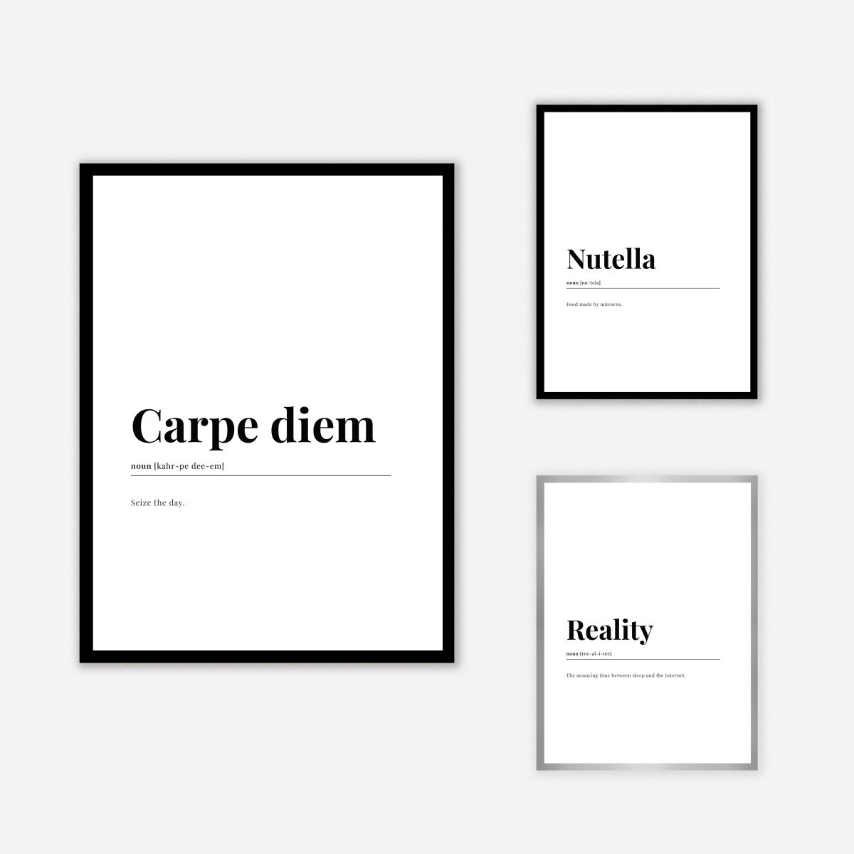 Carpe Diem English Dictionary Art Print - DesignPlace