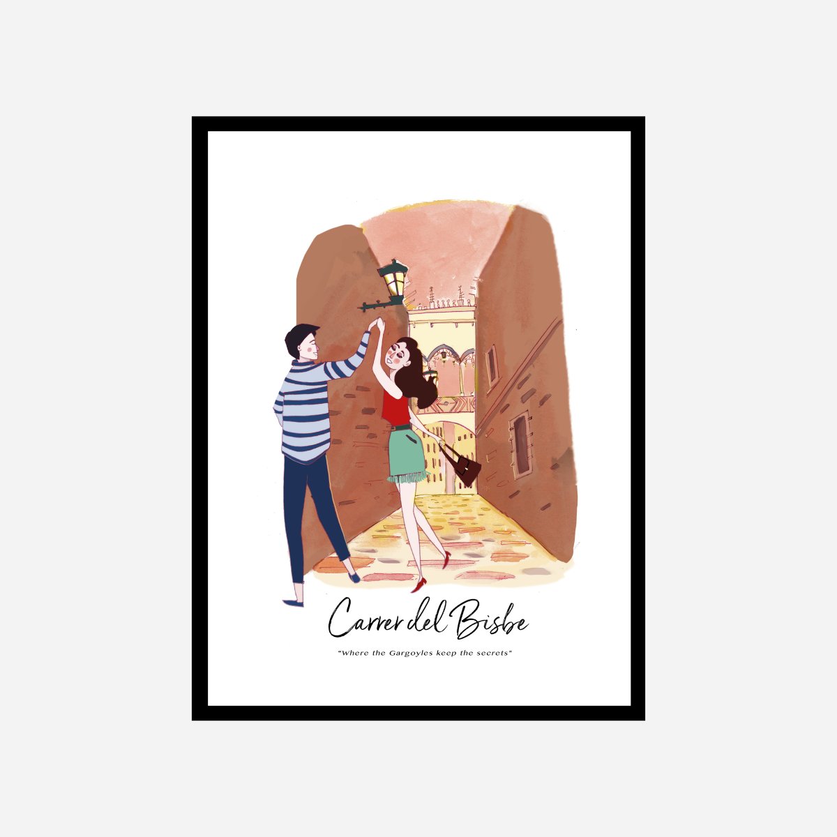 Carrer del Bisbe Secrets Art Print - DesignPlace