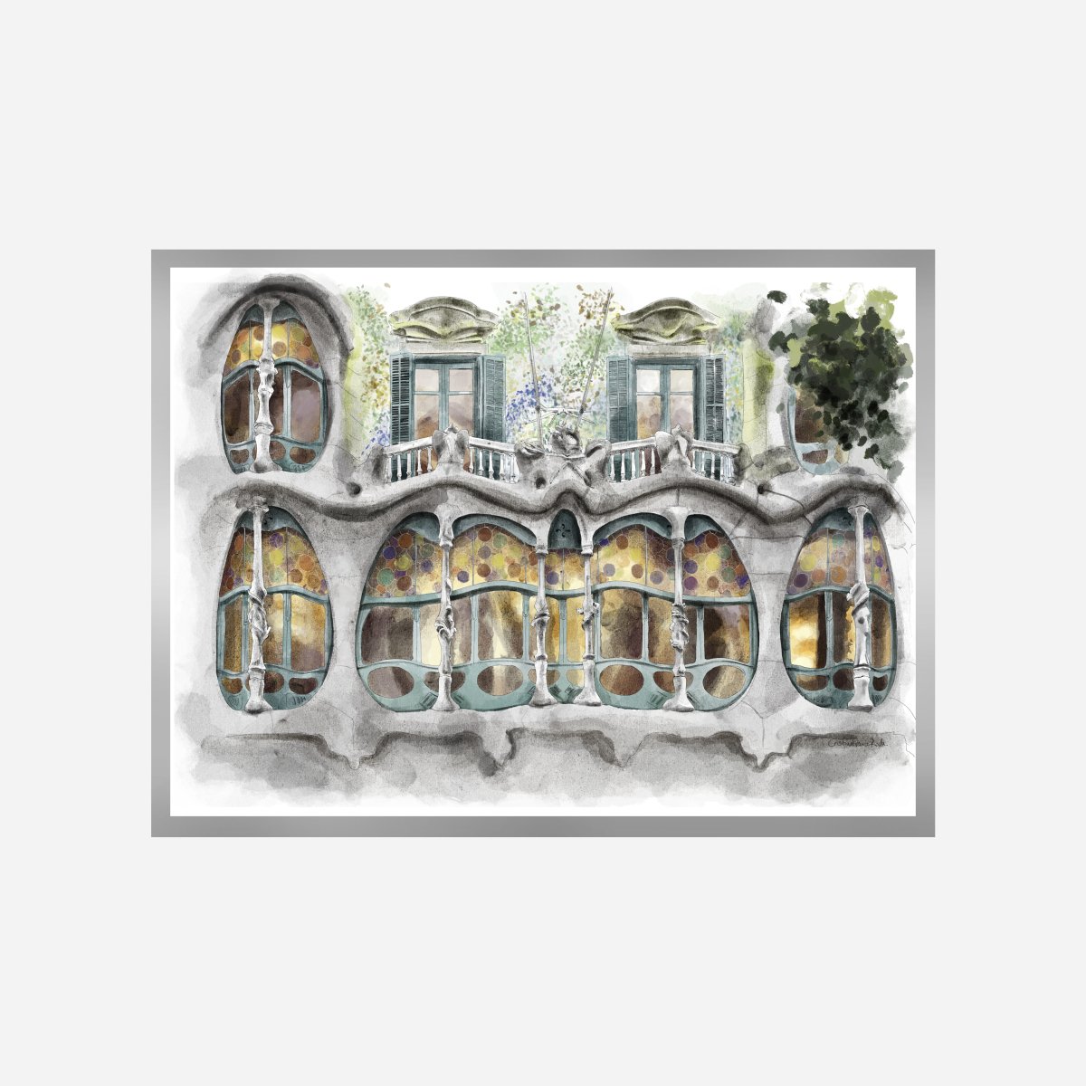 Casa Batlló Detail Art Print - DesignPlace