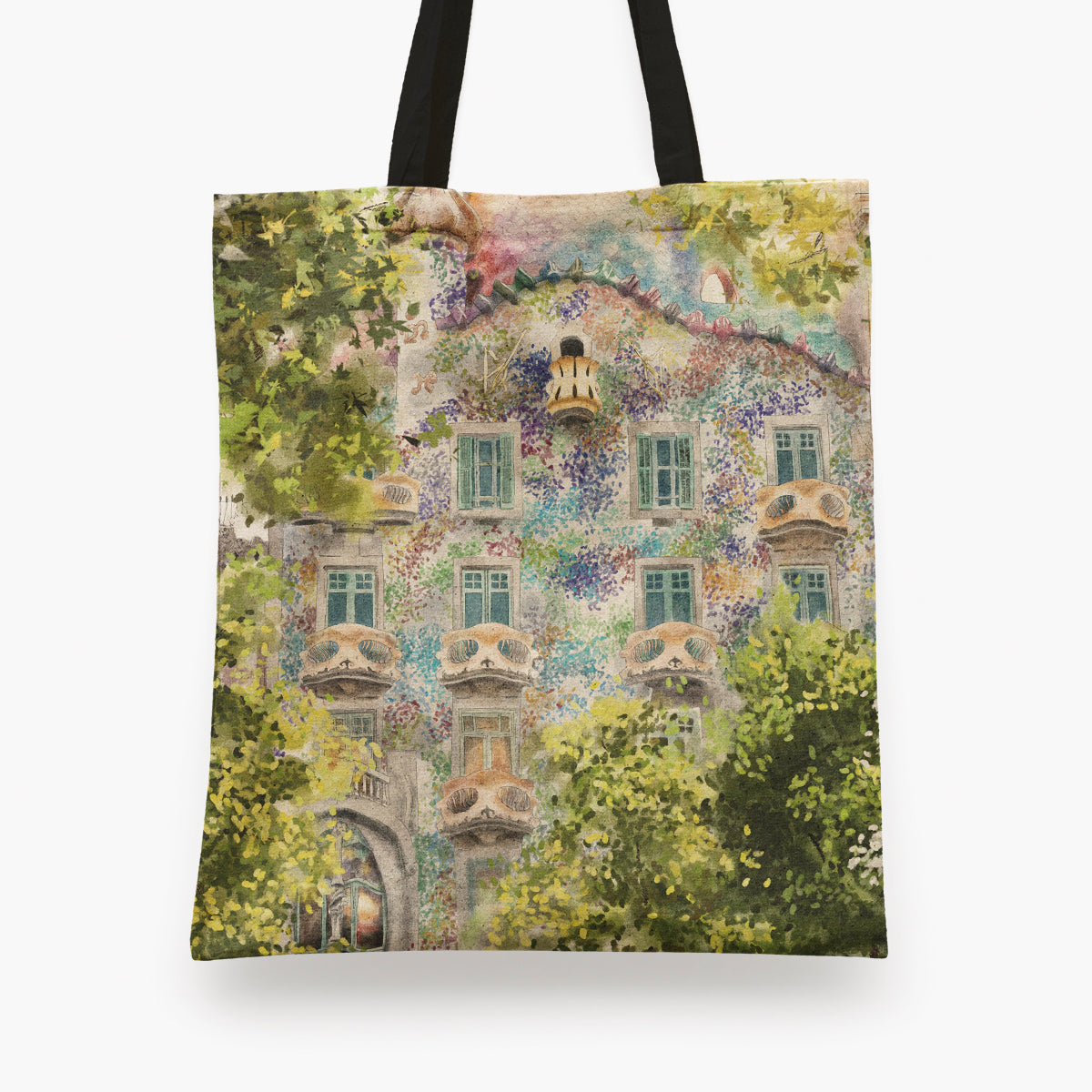 Casa Batllo en Verde Tote bag