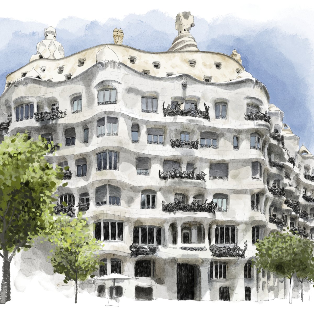 Casa Milà Art Print - DesignPlace