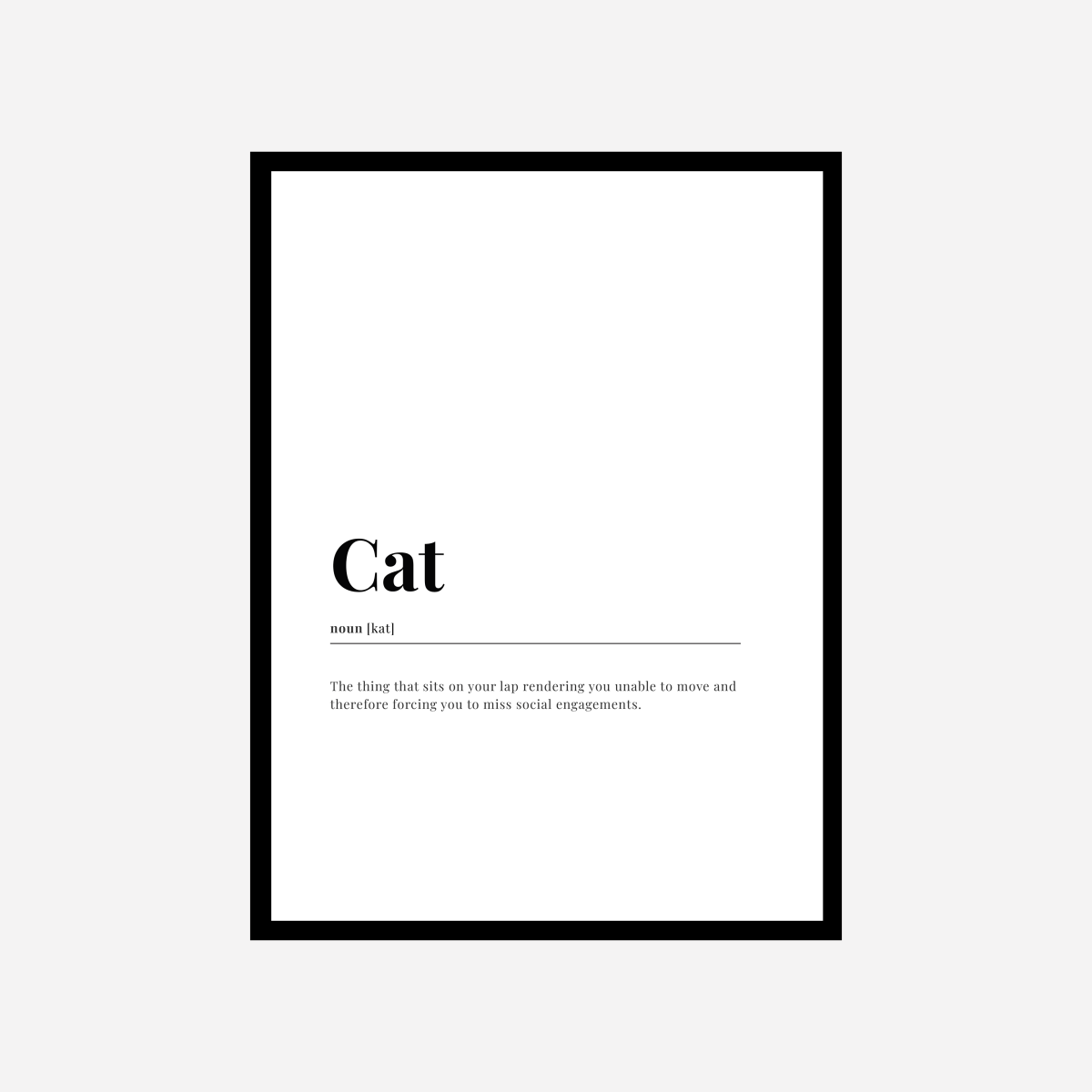 Cat Dictionary Art Print - DesignPlace