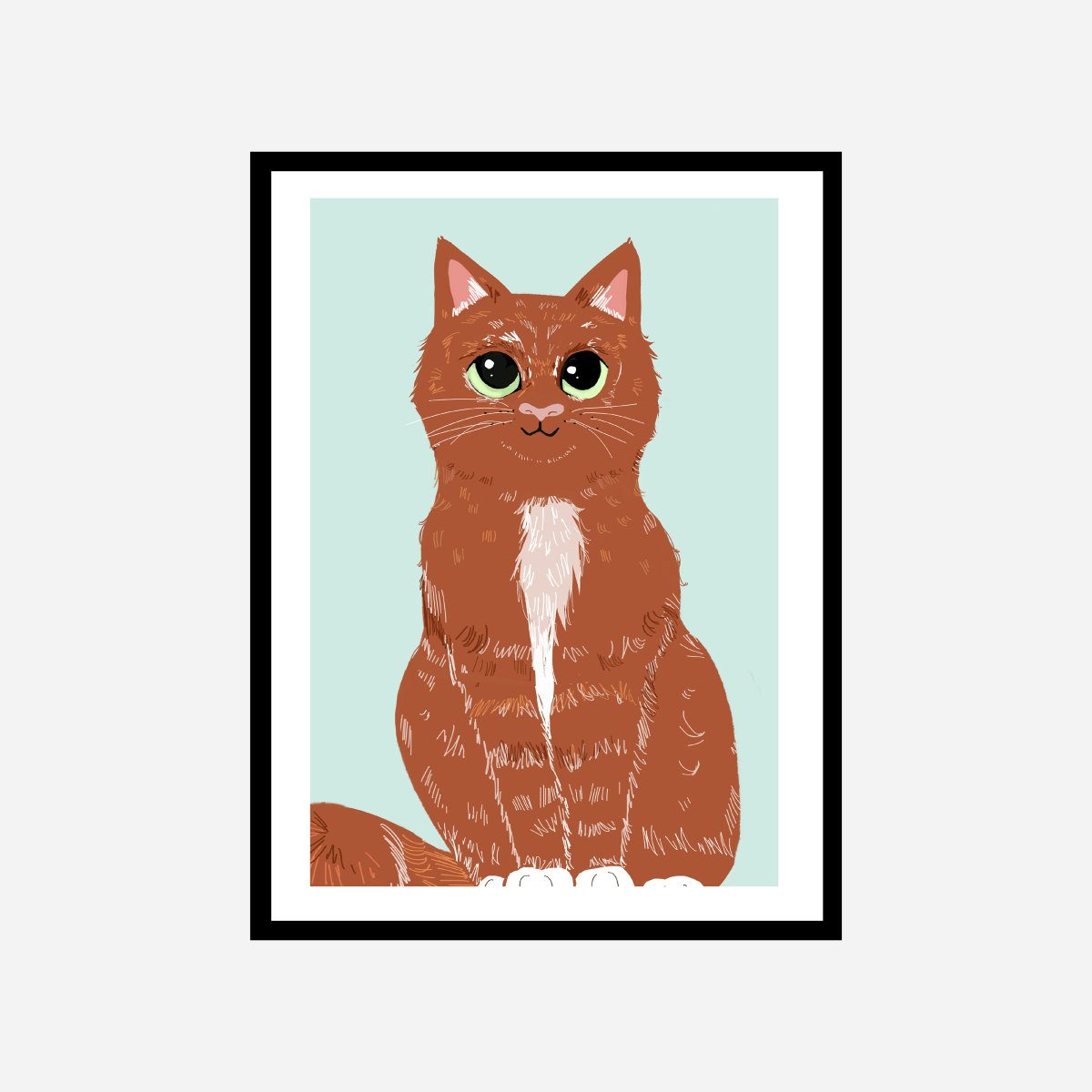 Cat Mint Art Print - DesignPlace