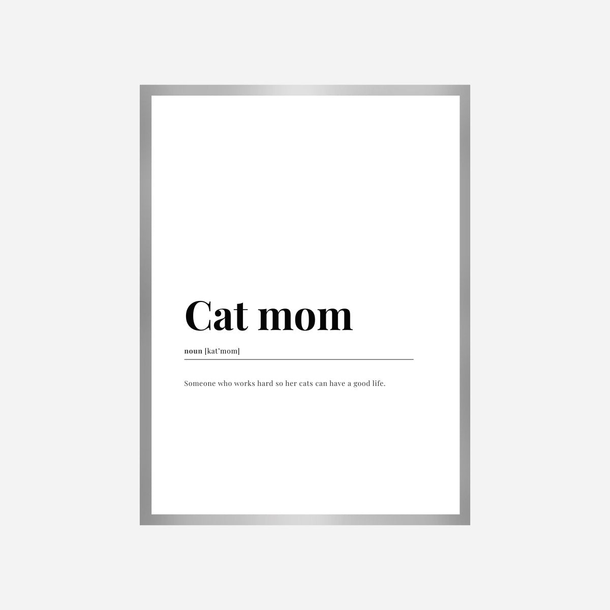 Cat Mom Dictionary Art Print - DesignPlace