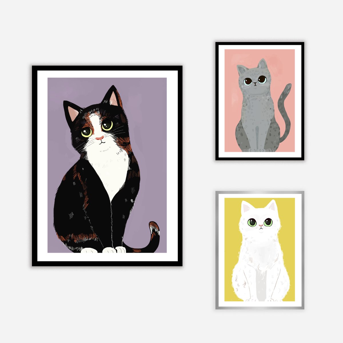 Cat Purple Art Print - DesignPlace