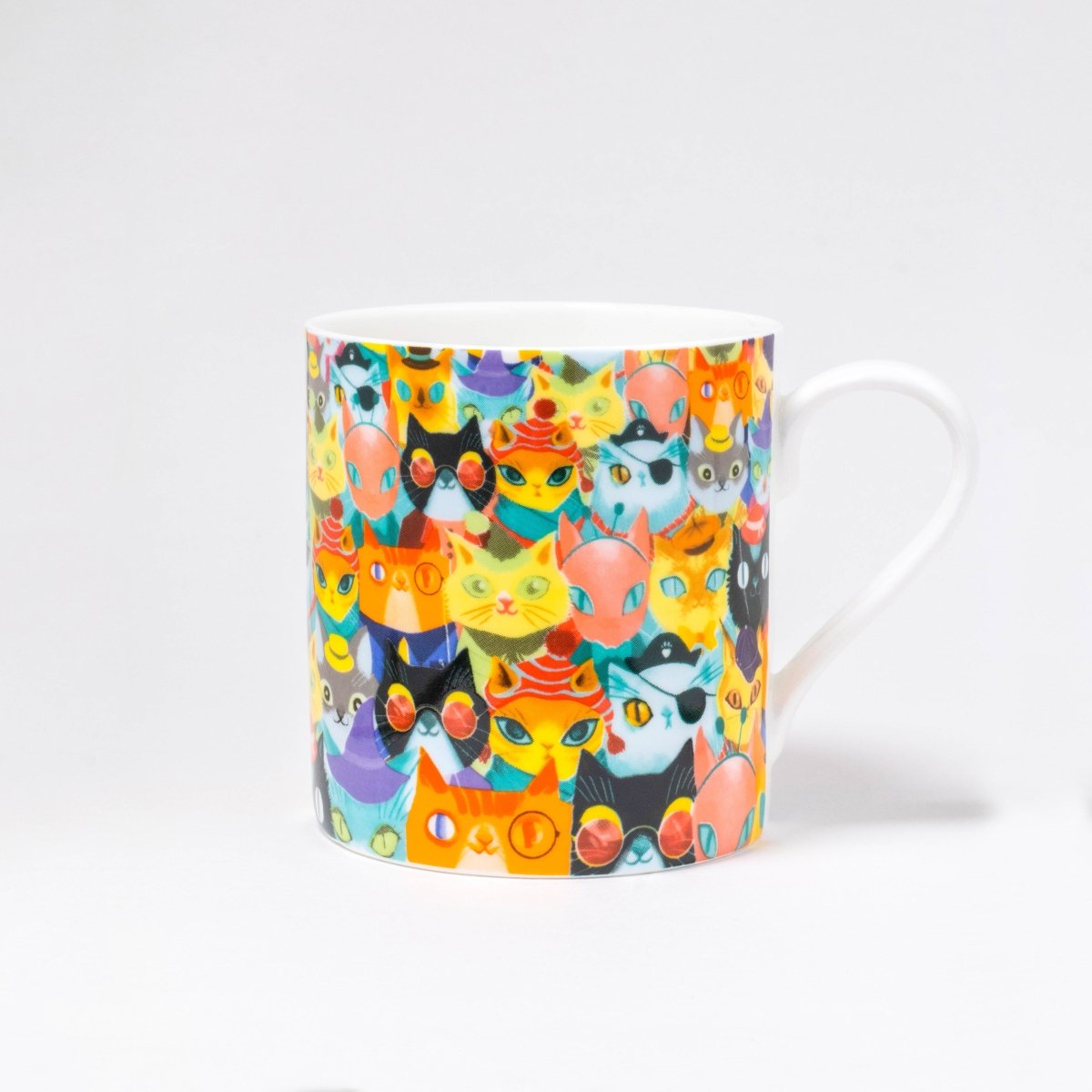 Cattastic Friends Pattern Ceramic Mug - DesignPlace