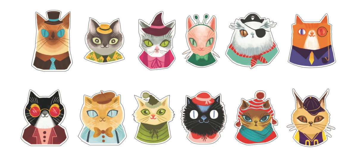 Cattastic Friends Sticker Sheet - DesignPlace