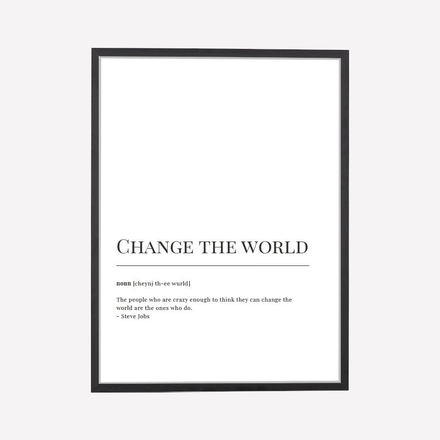 Change The World Dictionary Art Print - DesignPlace