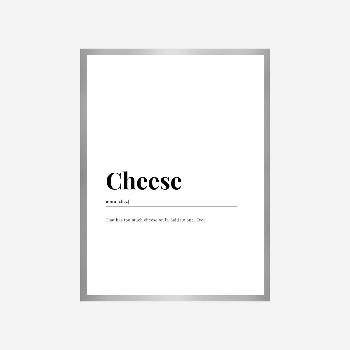 Cheese Dictionary Art Print - DesignPlace