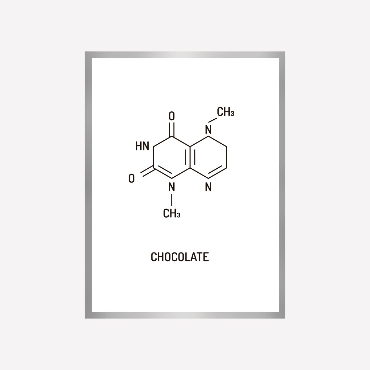 Chocolate Chemical Structure Art Print - DesignPlace