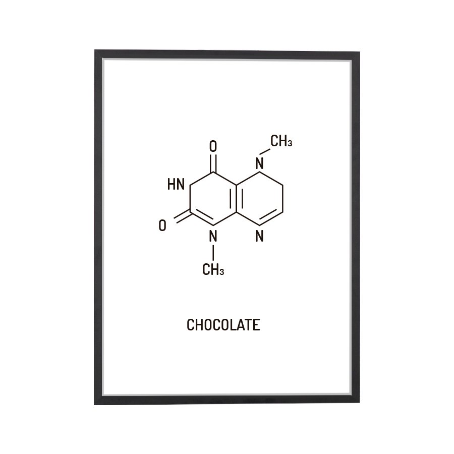 Chocolate Chemical Structure Art Print - DesignPlace