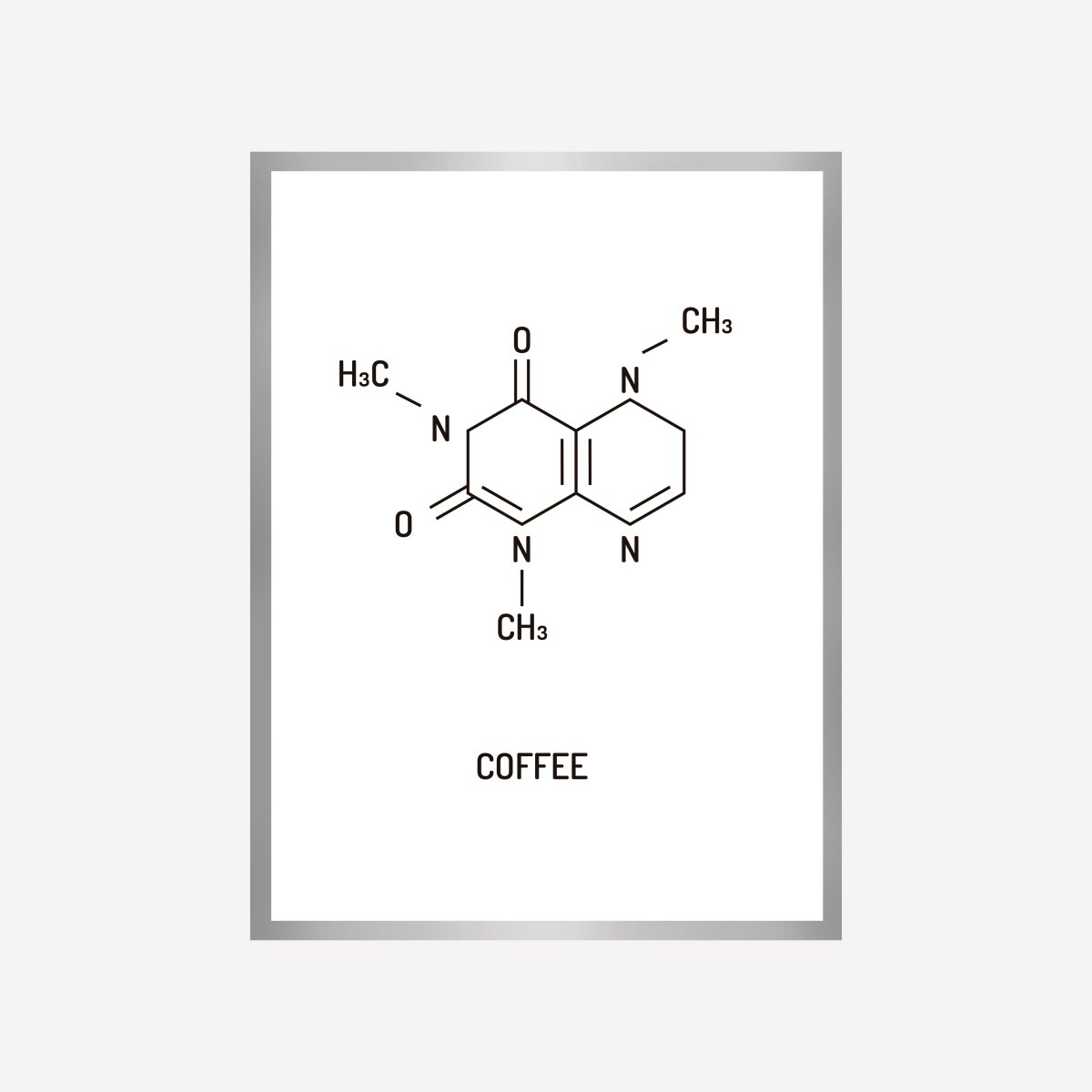 Coffee Chemical Structure Art Print - DesignPlace