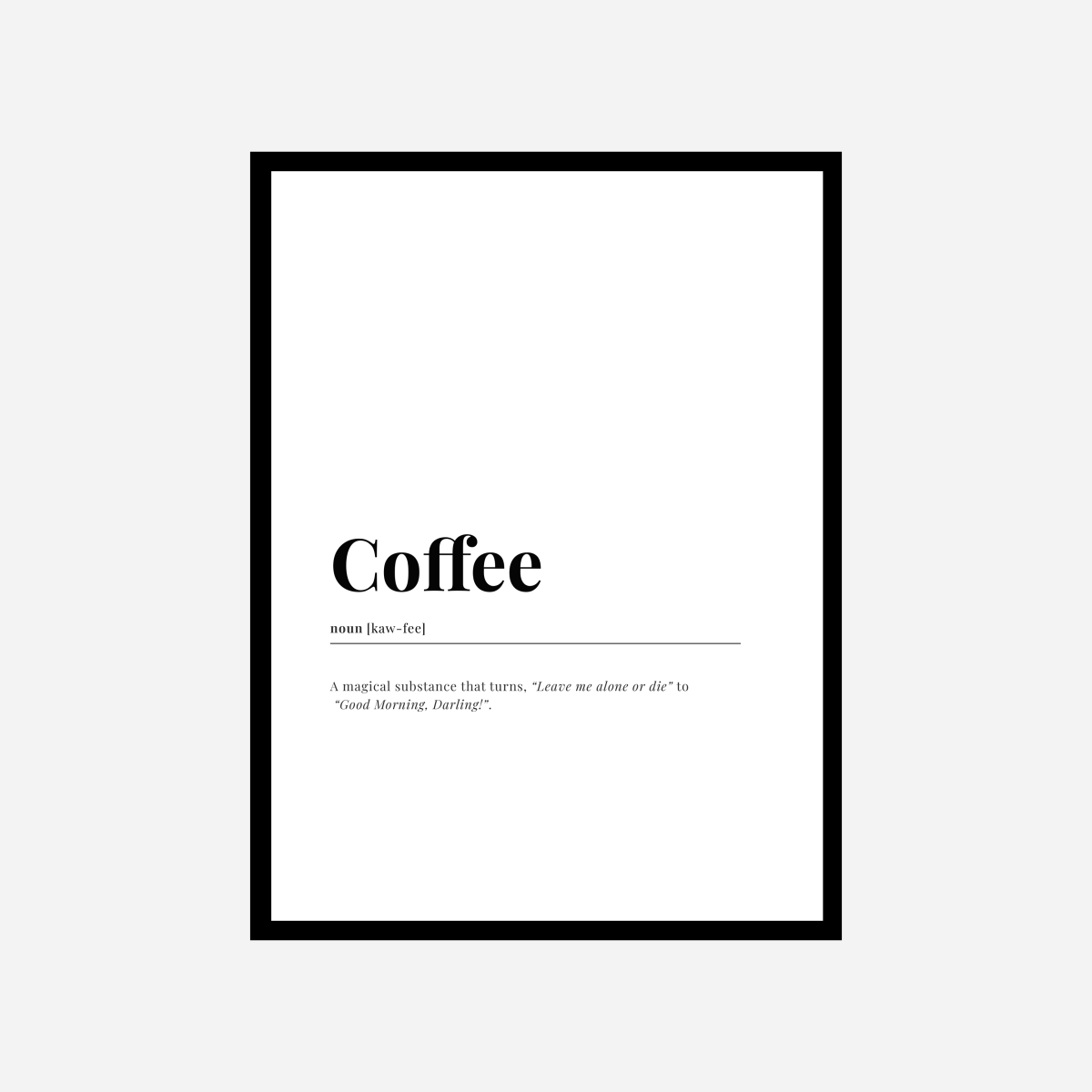 Coffee Dictionary Art Print - DesignPlace