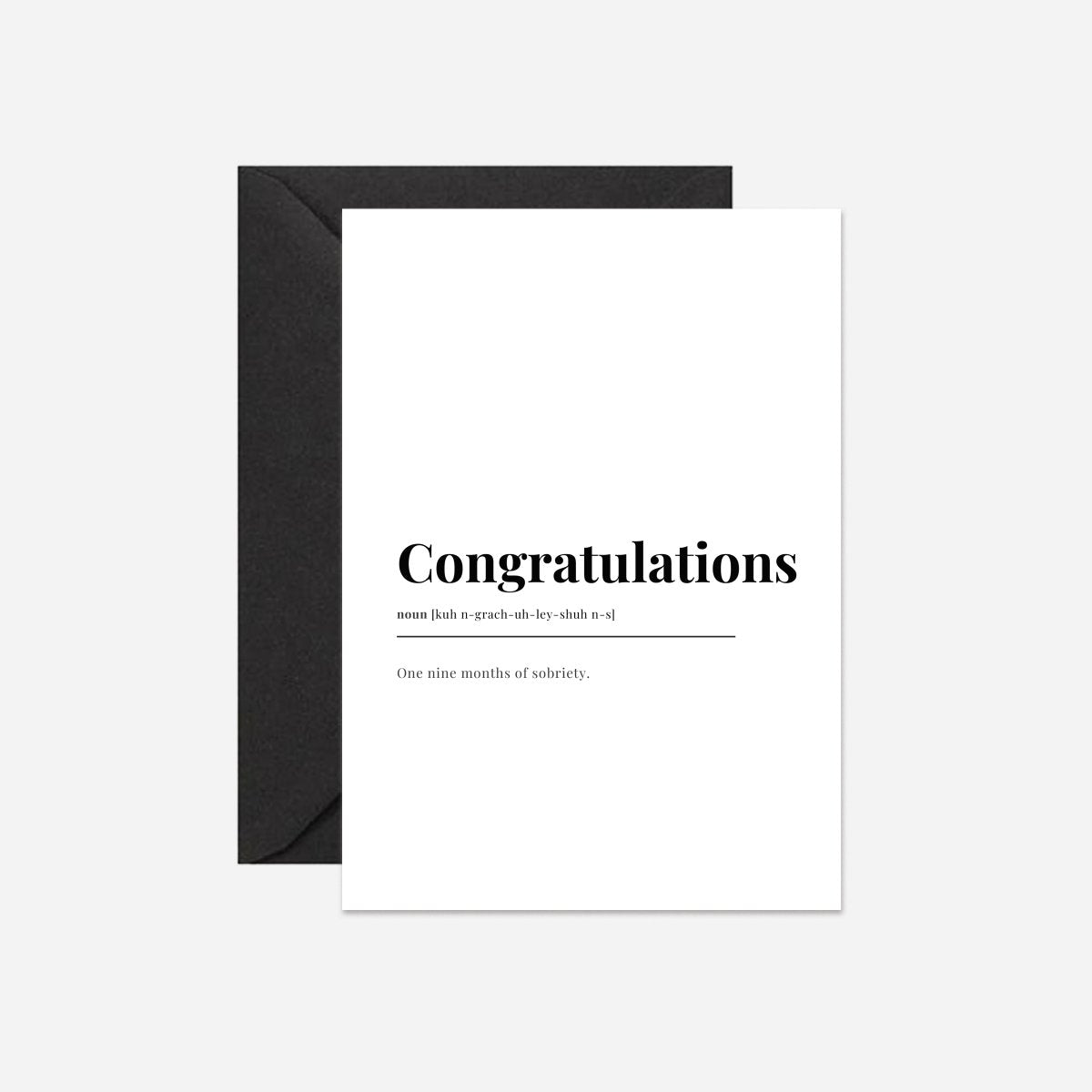 Congratulations Dictionary Card - DesignPlace