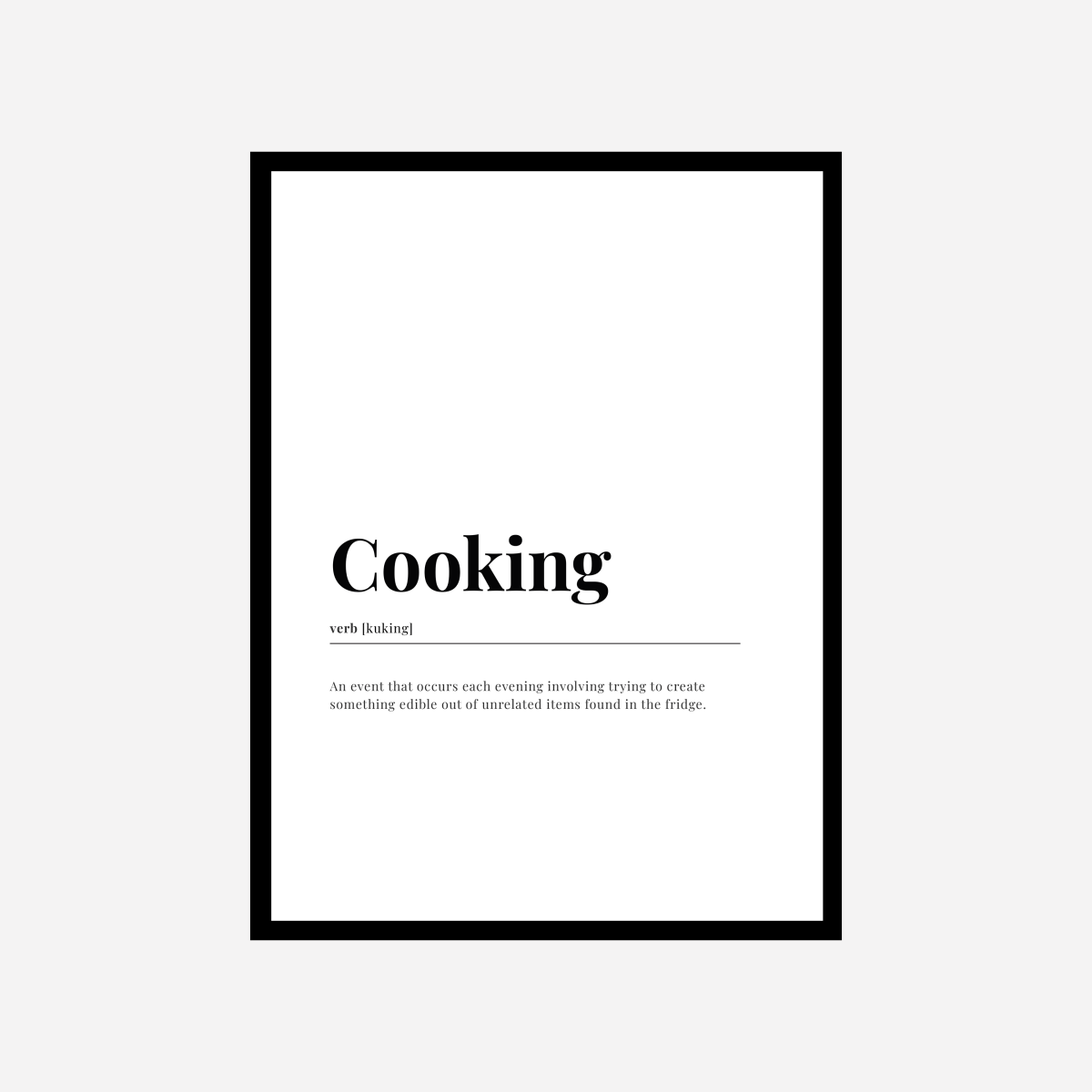 Cooking Dictionary Art Print - DesignPlace