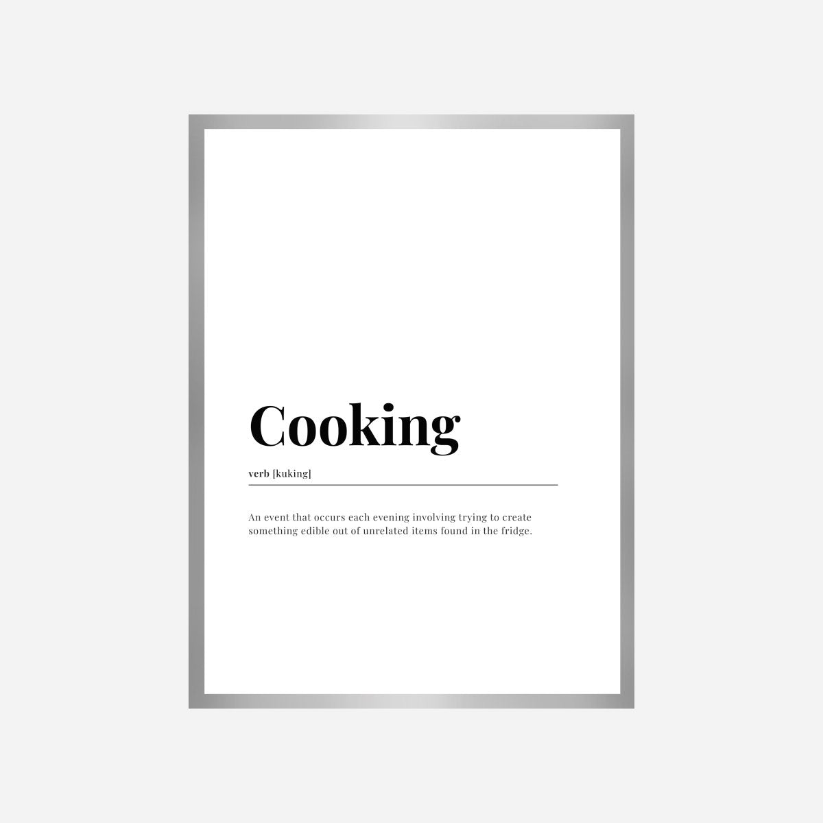 Cooking Dictionary Art Print - DesignPlace