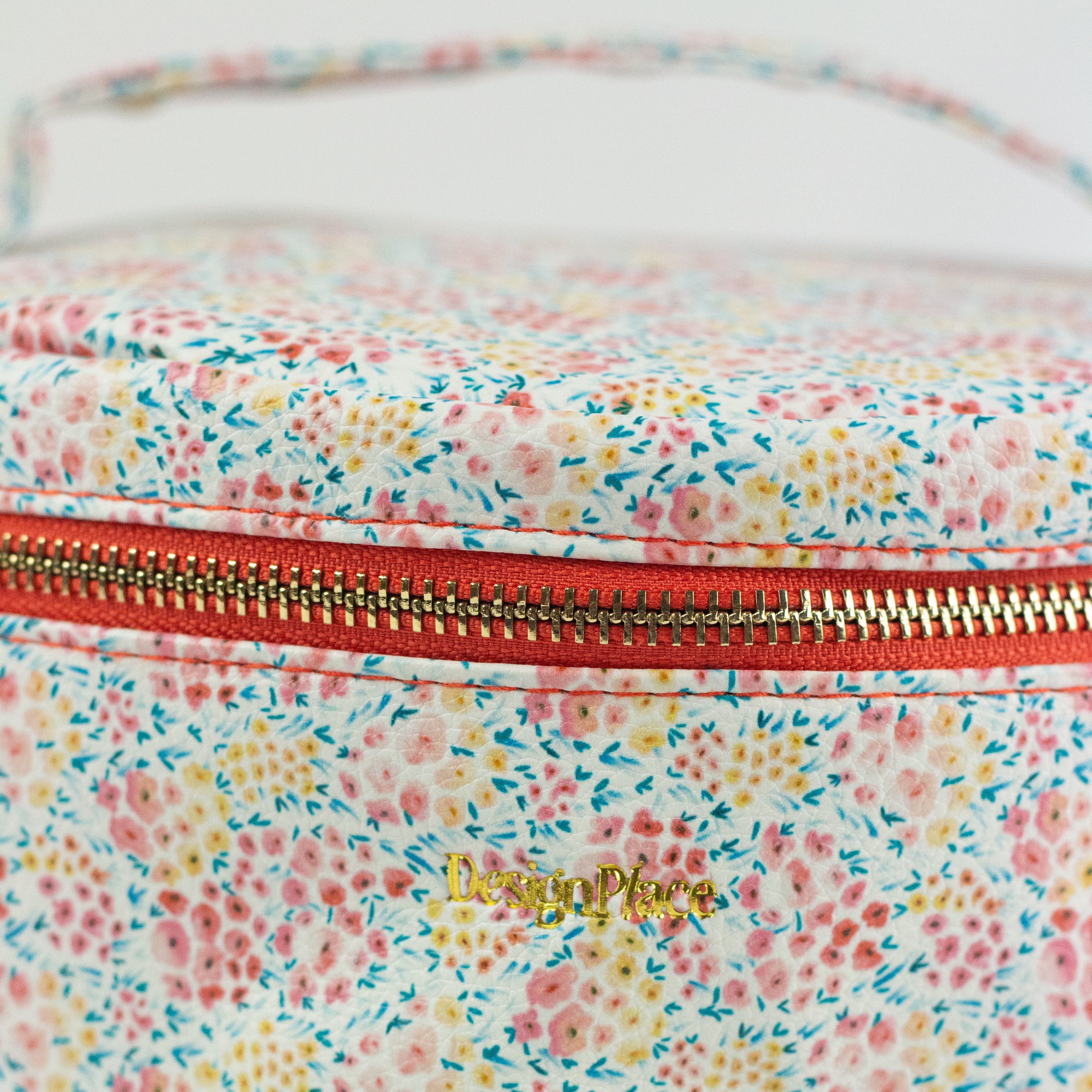 Cotton Flowers Big Cosmetics Bag