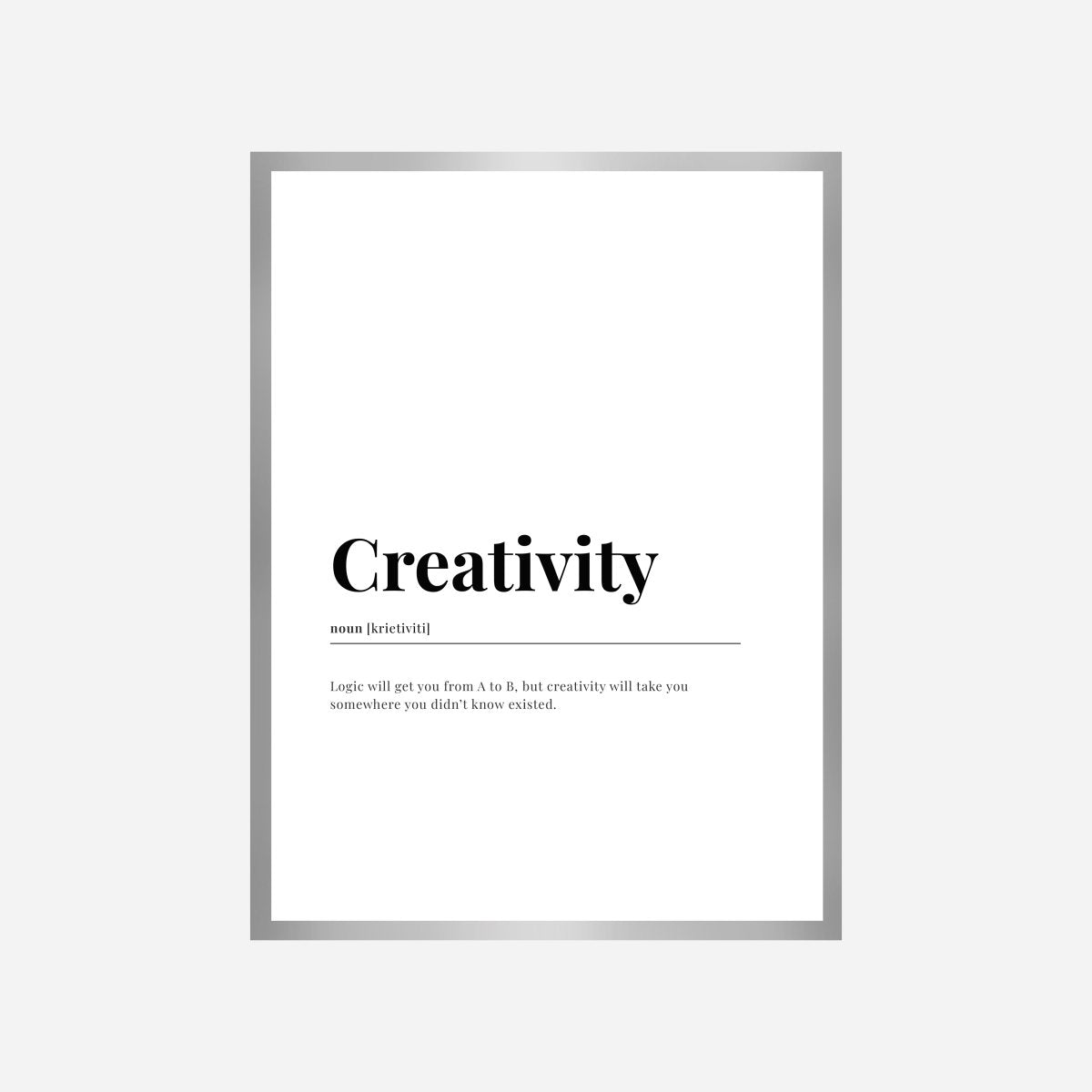 Creativity English Dictionary Art Print - DesignPlace