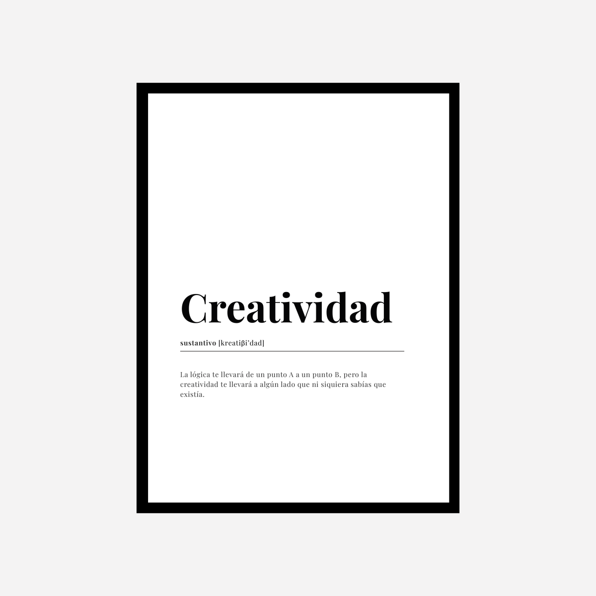 Creativity Spanish Dictionary Art Print - DesignPlace