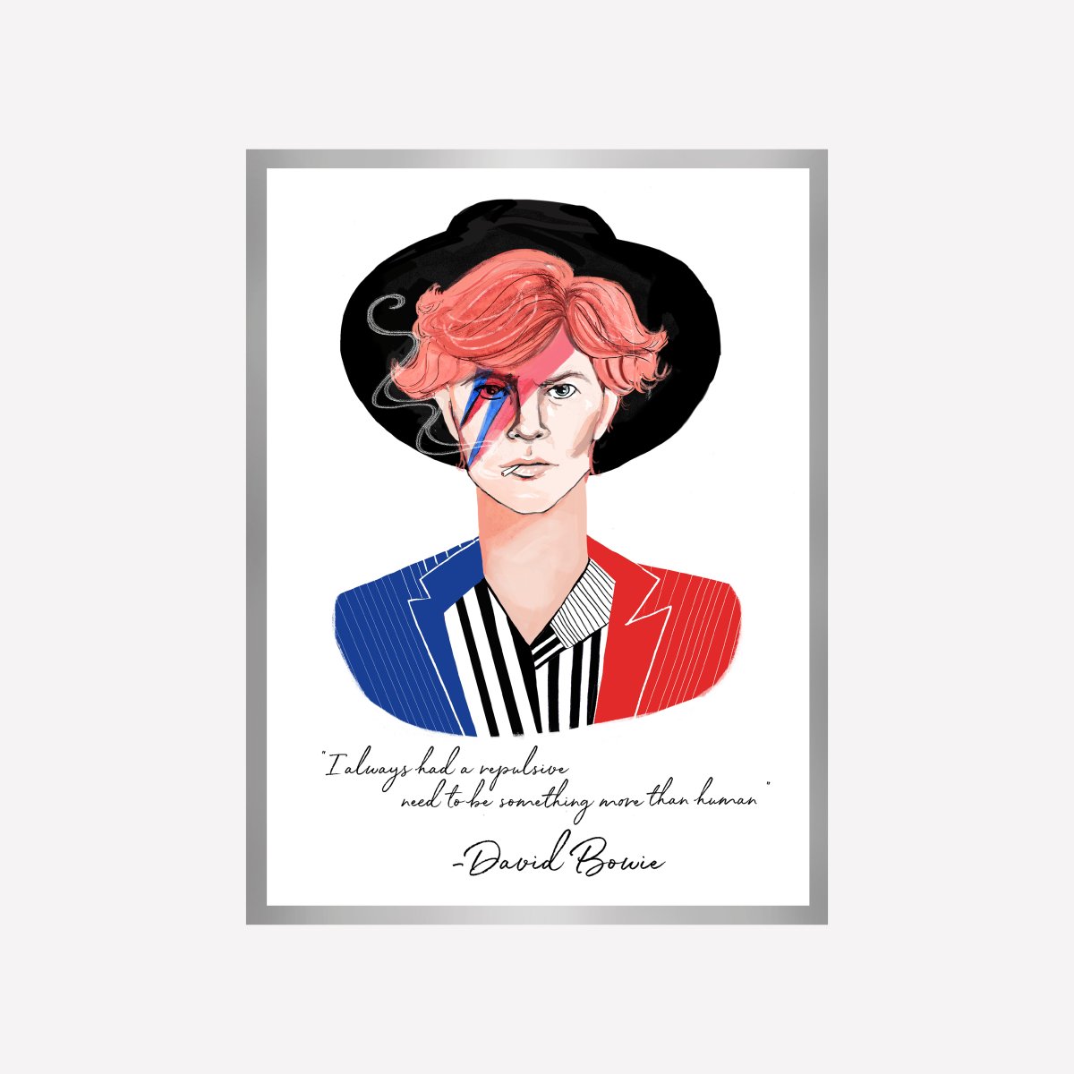 David Bowie Human Art Print - DesignPlace