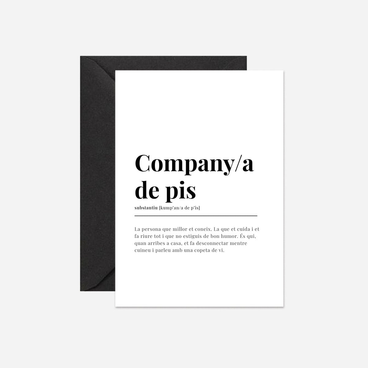 Definición Company/a de pis Català Tarjeta de Felicitación - DesignPlace