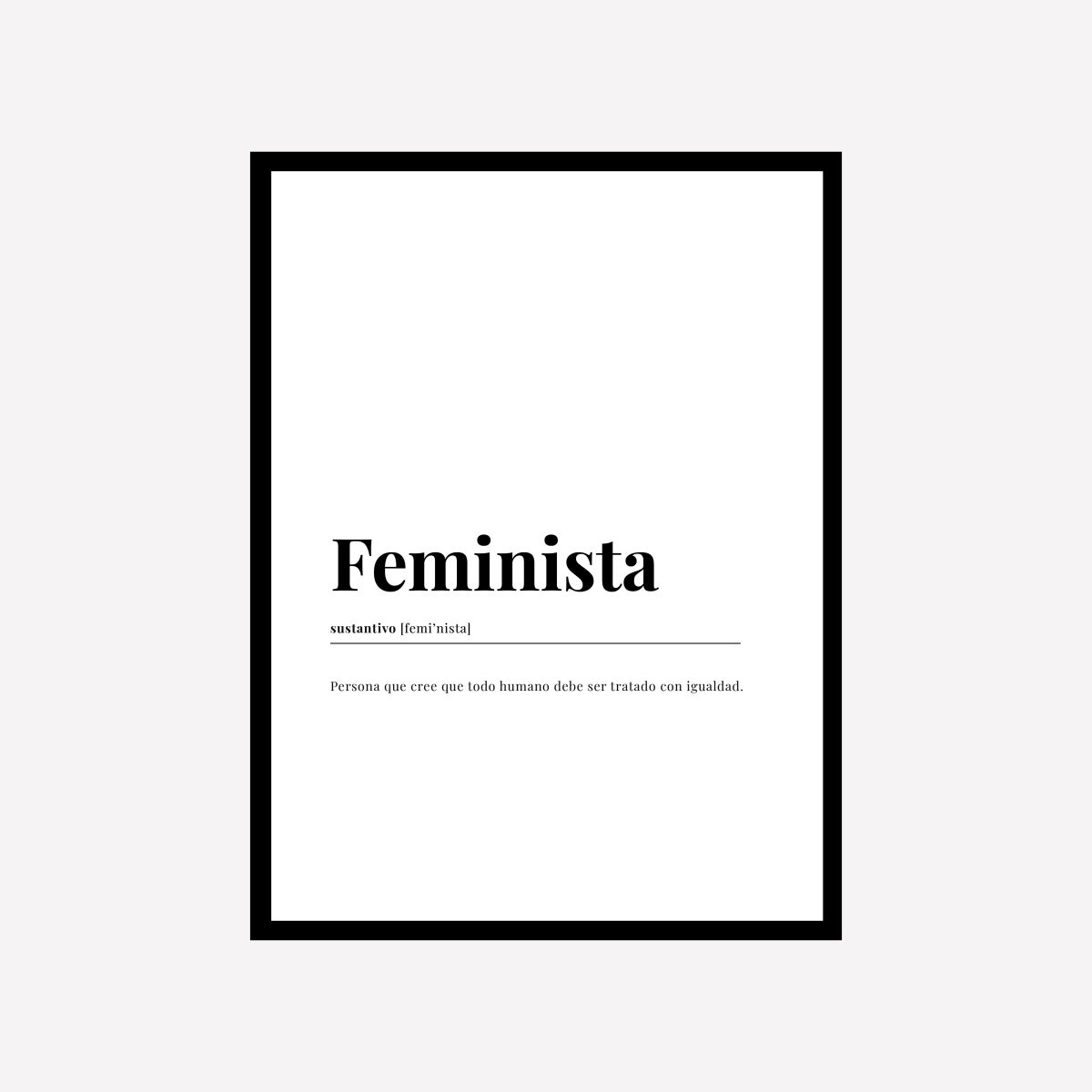 Definición Feminista Castellano Lámina - DesignPlace