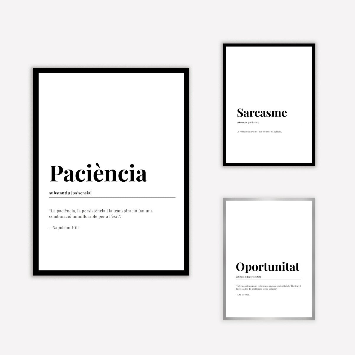 Definición Paciència Català Lámina - DesignPlace