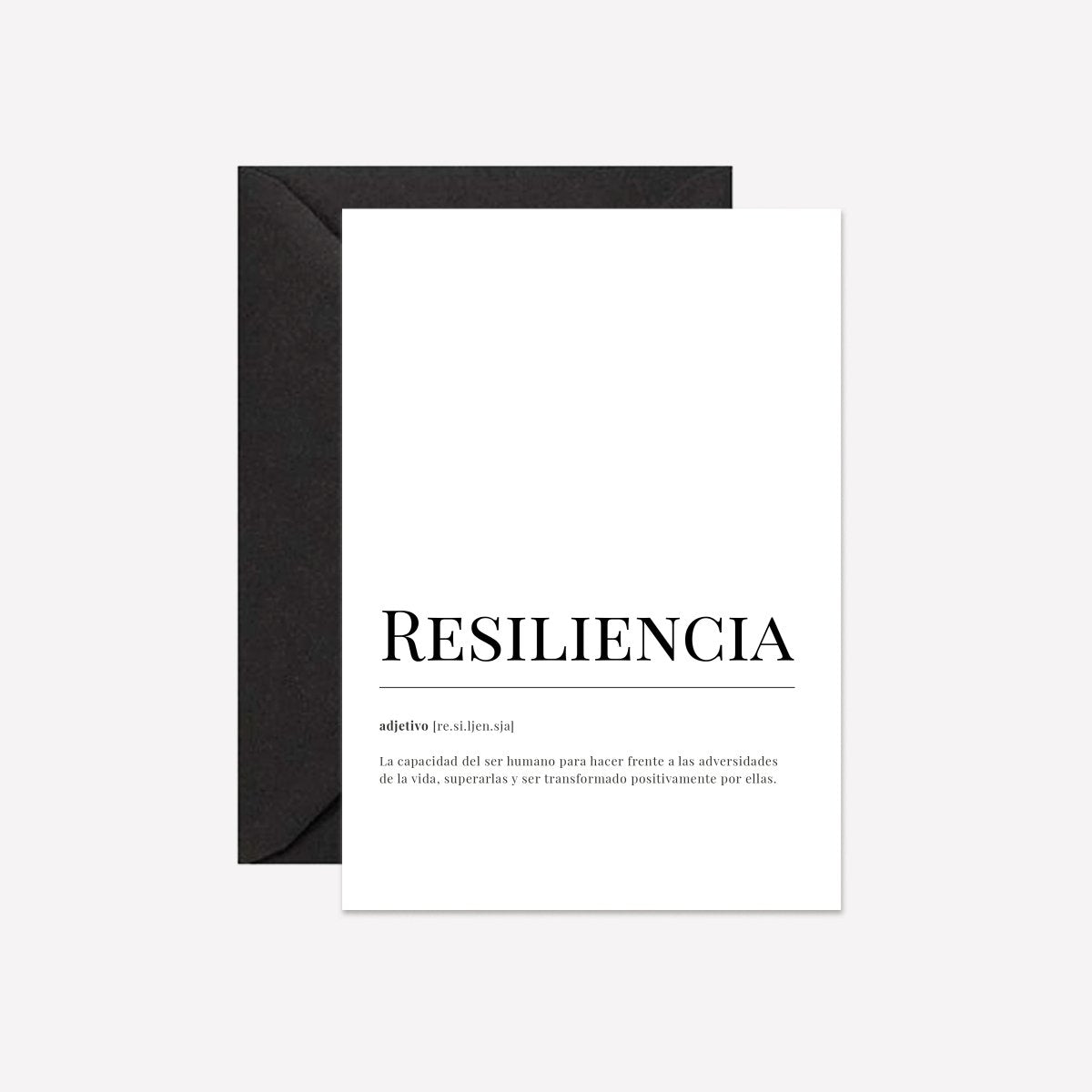 Definición Resiliència Català Tarjeta de Felicitación - DesignPlace