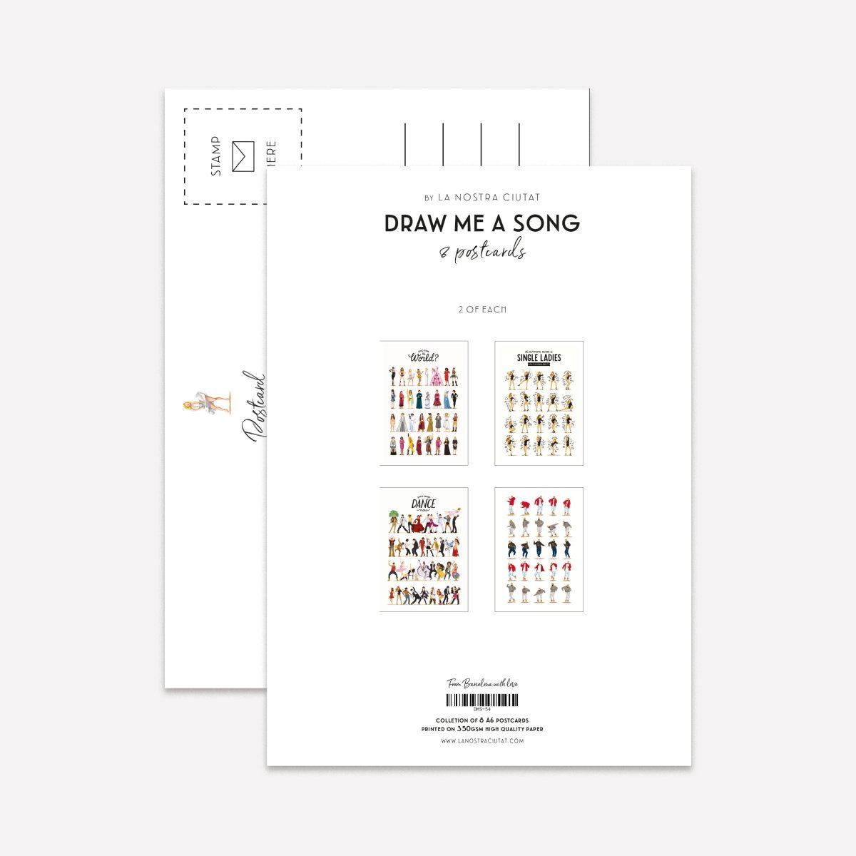 Draw Me a Song Postcard Pack - DesignPlace