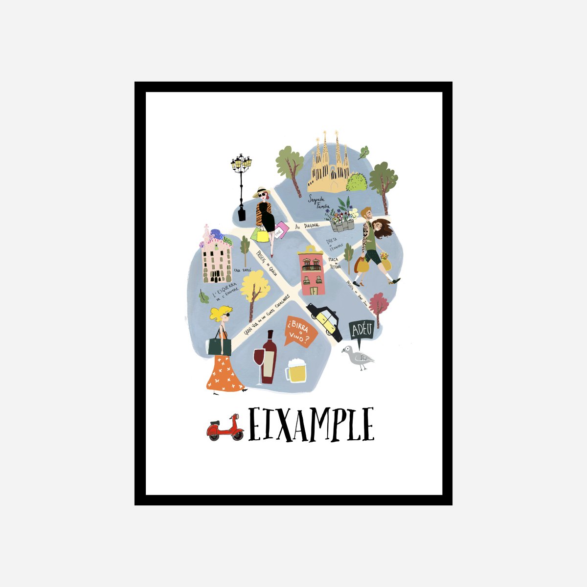 Eixample Layout Eixample Art Print