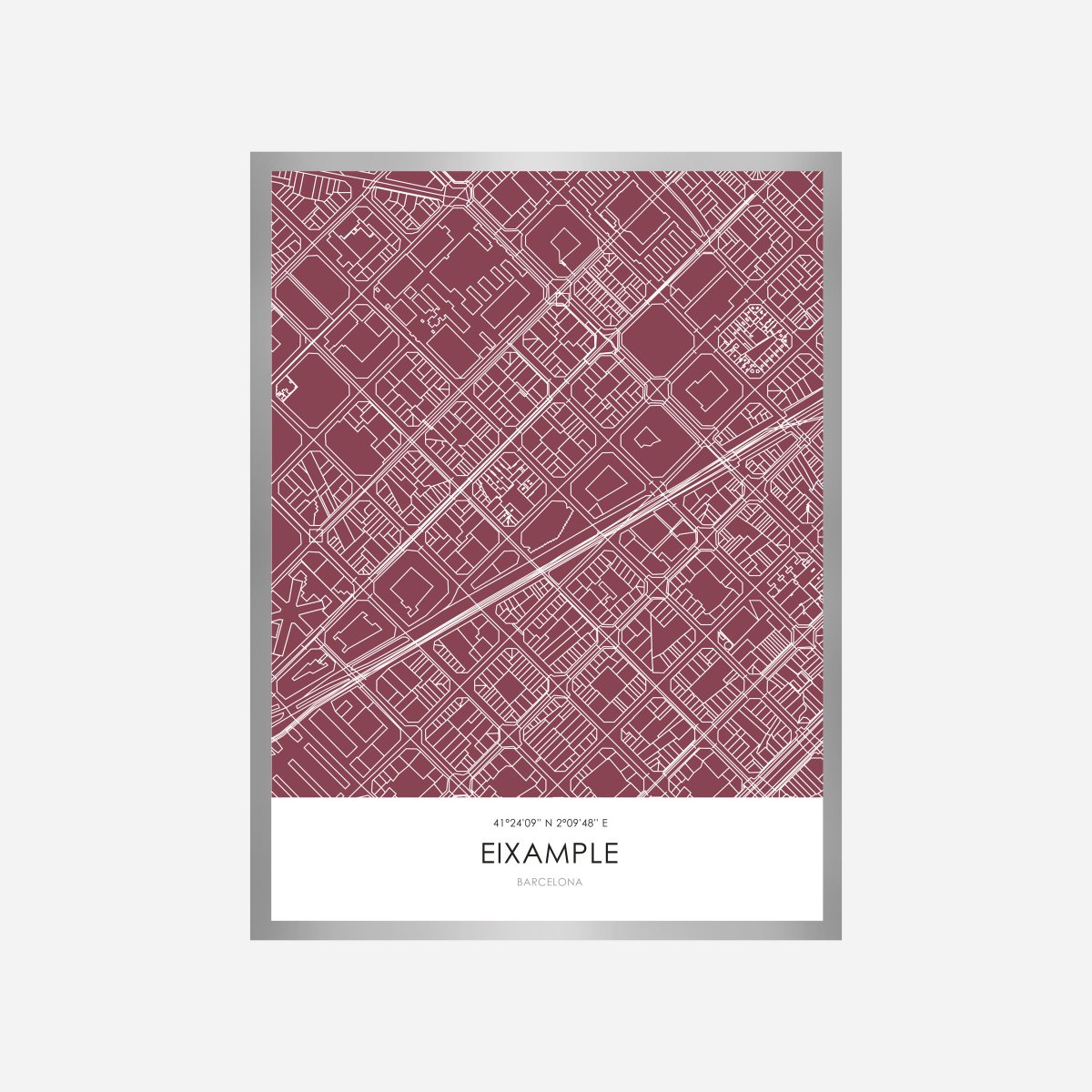 Eixample Line Map Art Print - DesignPlace