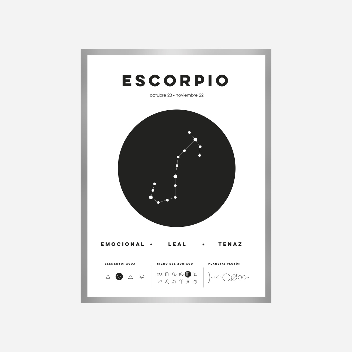 Escorpio Zodiac Sign Art Print - DesignPlace