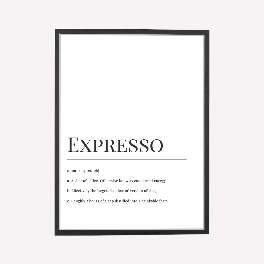 Expresso Dictionary Art Print - DesignPlace