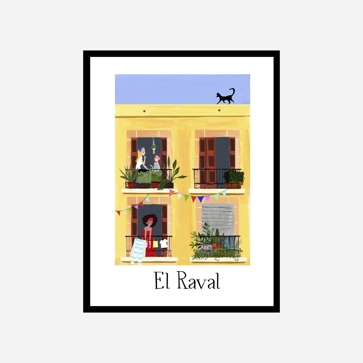 Fachada El Raval Art Print - DesignPlace