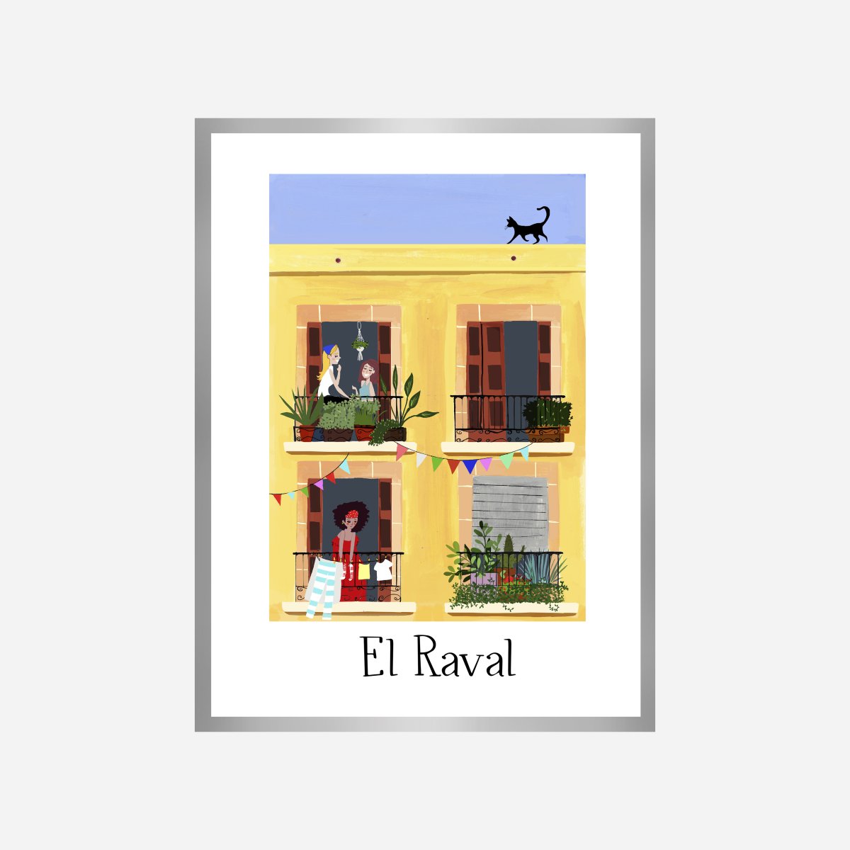 Fachada El Raval Art Print - DesignPlace