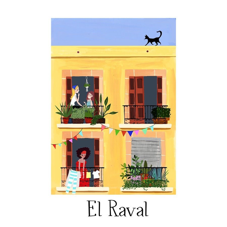 Fachada El Raval Art Print - DesignPlace