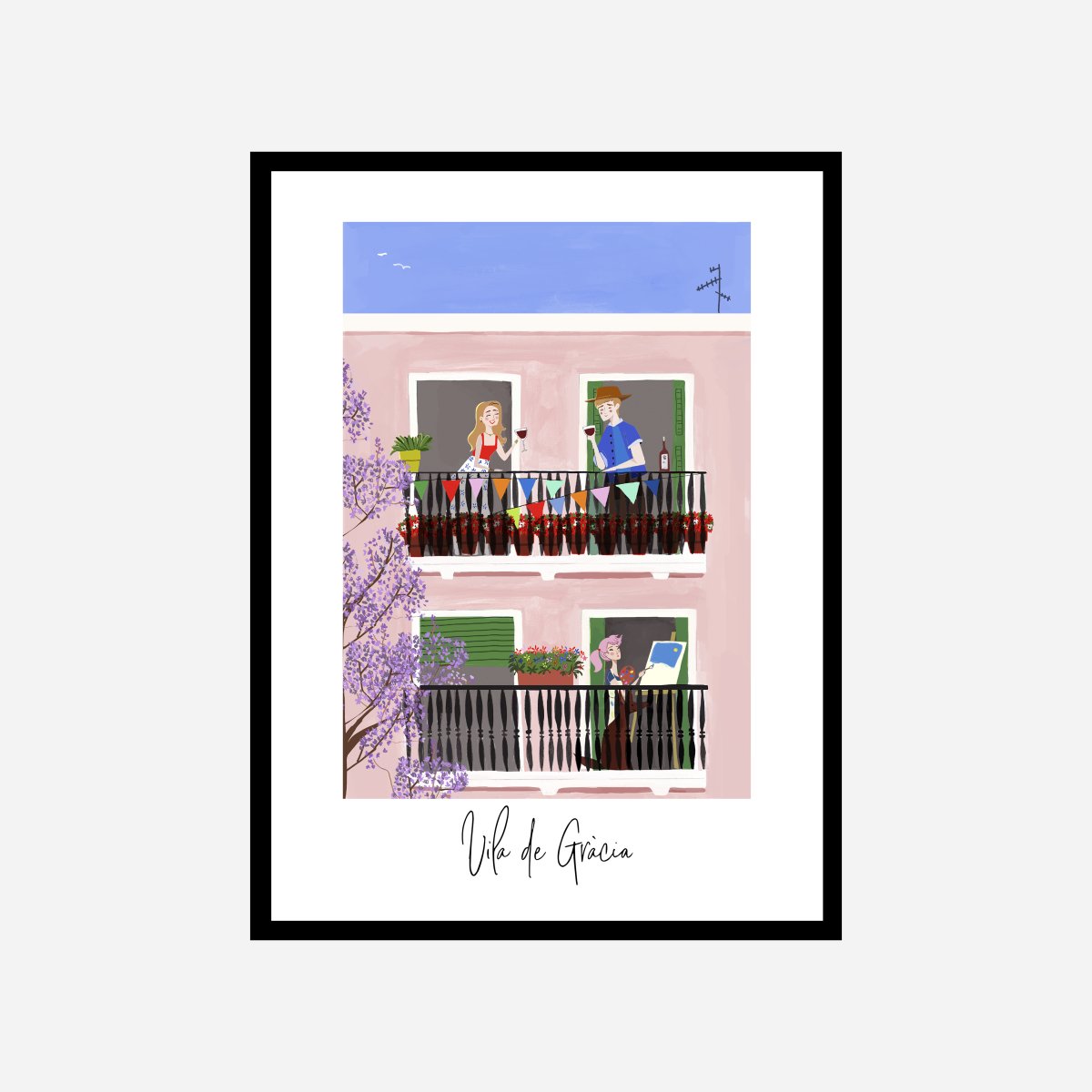 Fachada Vila de Gracia Art Print - DesignPlace