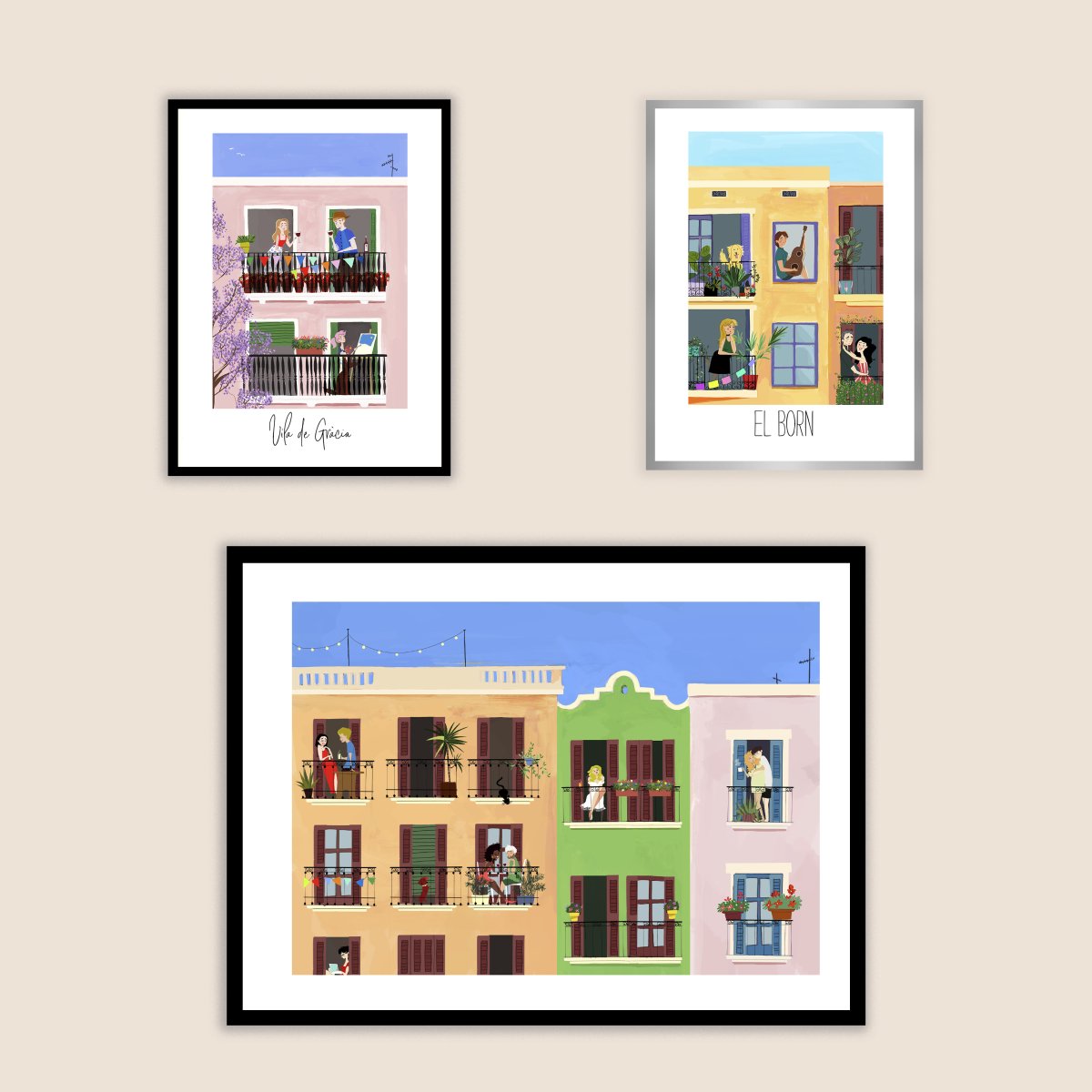 Fachada Vila de Gracia Art Print - DesignPlace