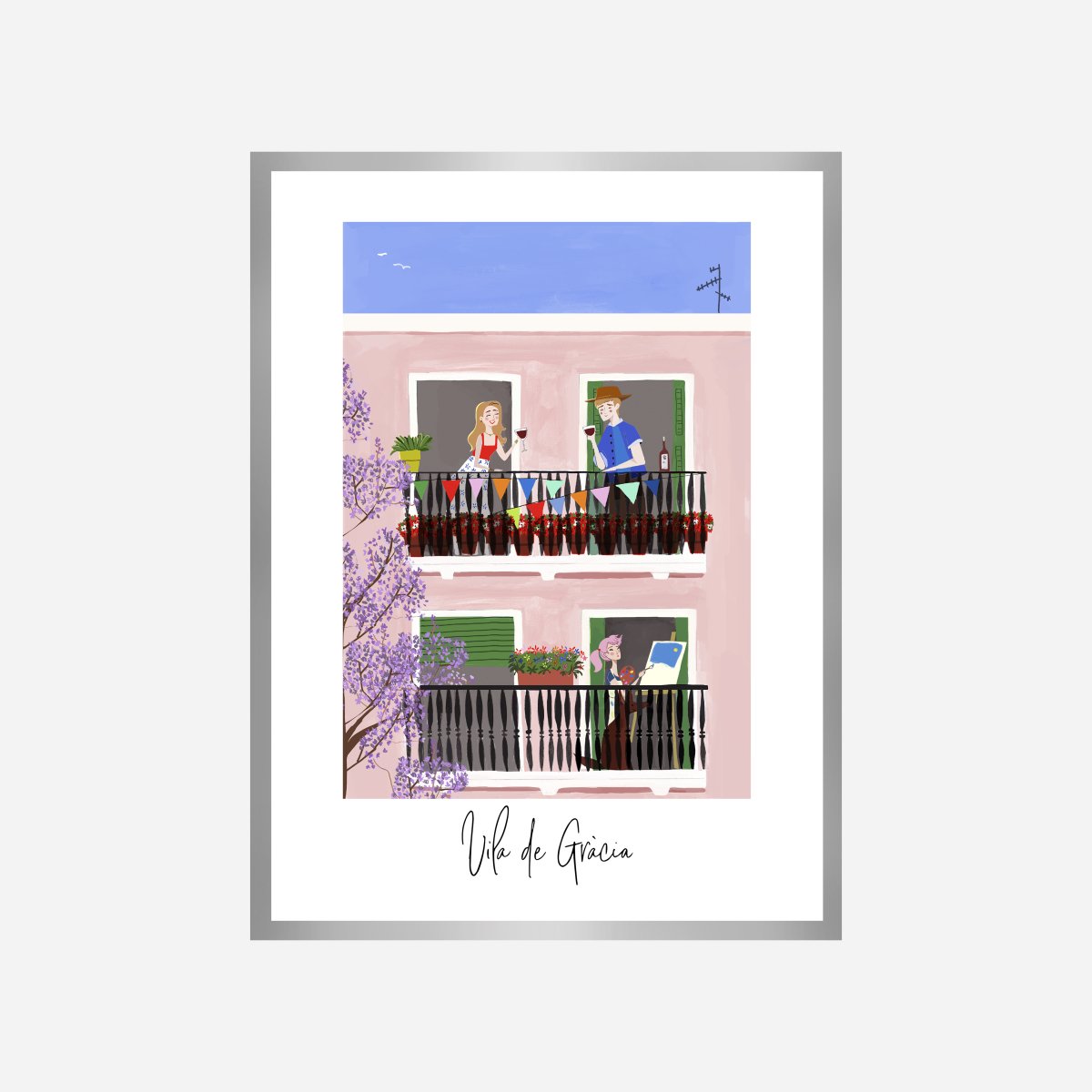 Fachada Vila de Gracia Art Print - DesignPlace