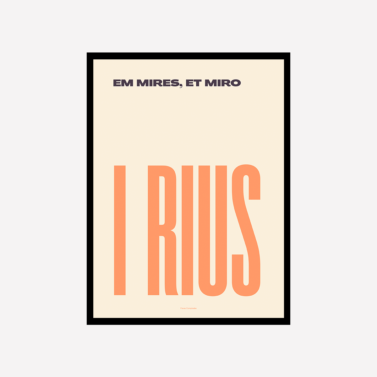 I Rius Beige Art Print