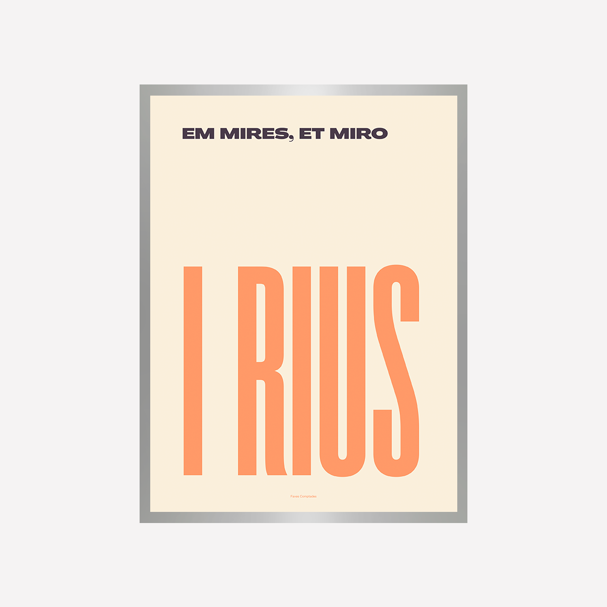 I Rius Beige Art Print