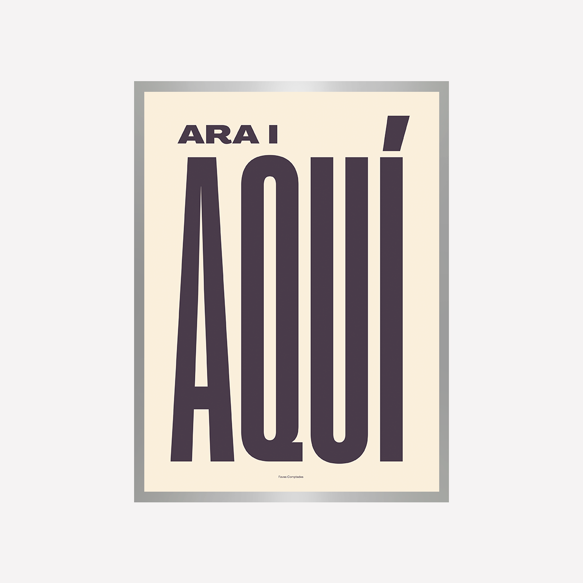 Ara i Aqui Beige Art Print