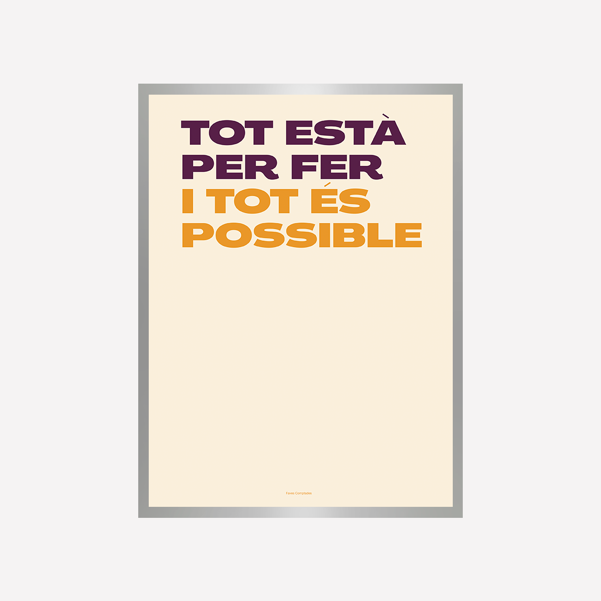 Tote es Possible Beige Art Print