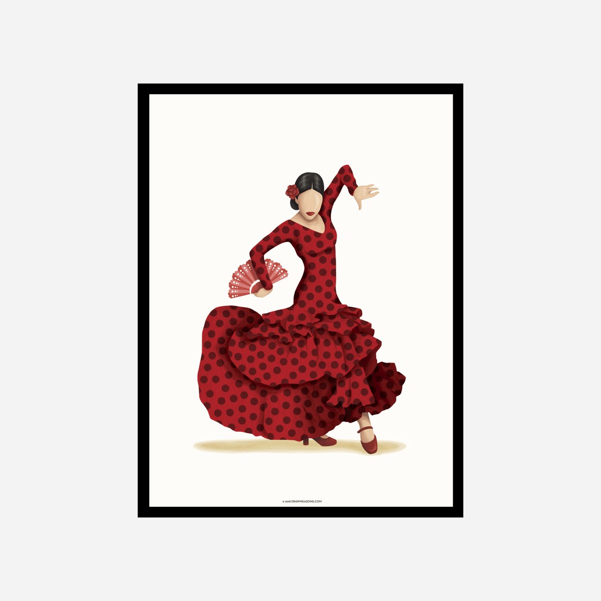 Flamenco Dance Art Print - DesignPlace