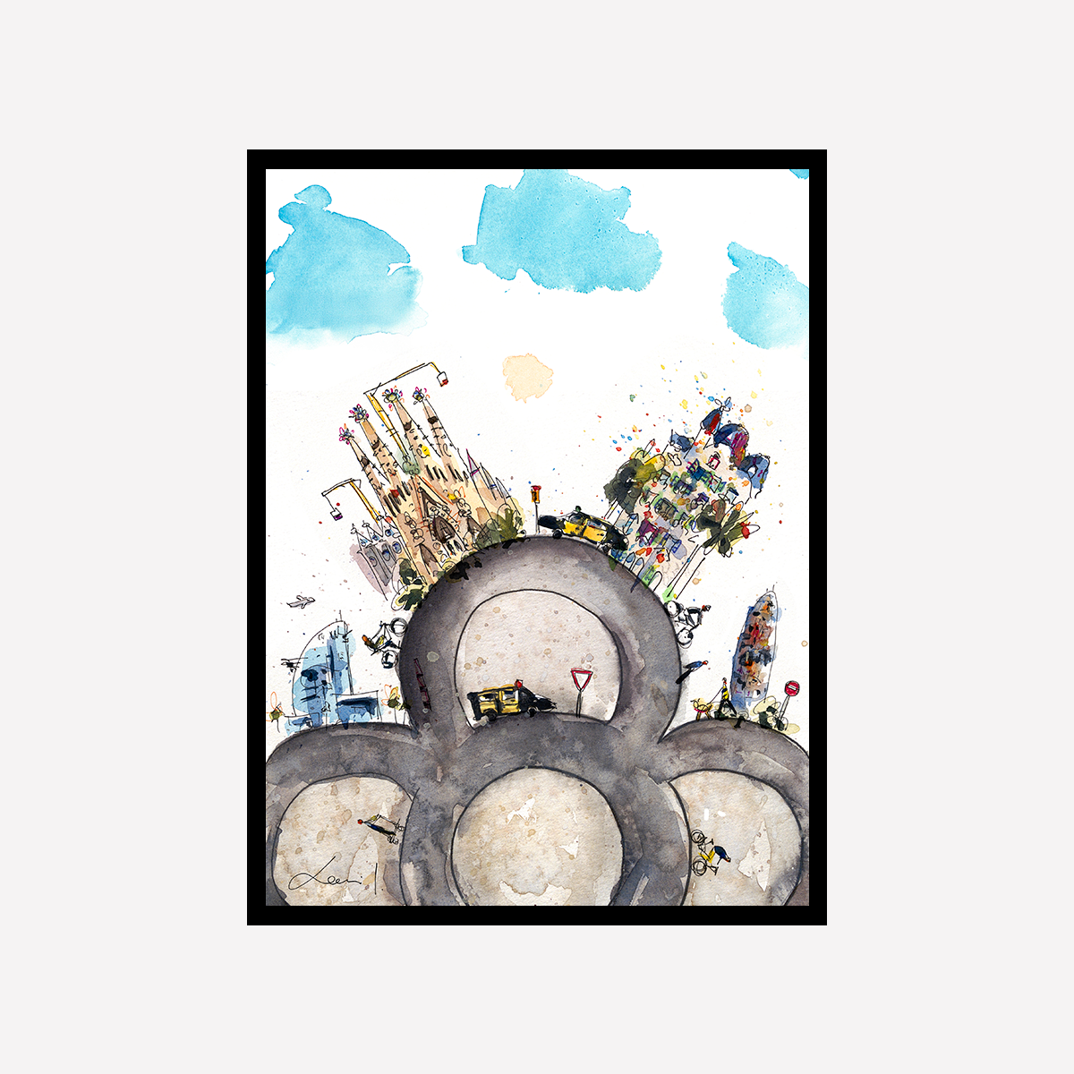 Flor de Barcelona Art Print