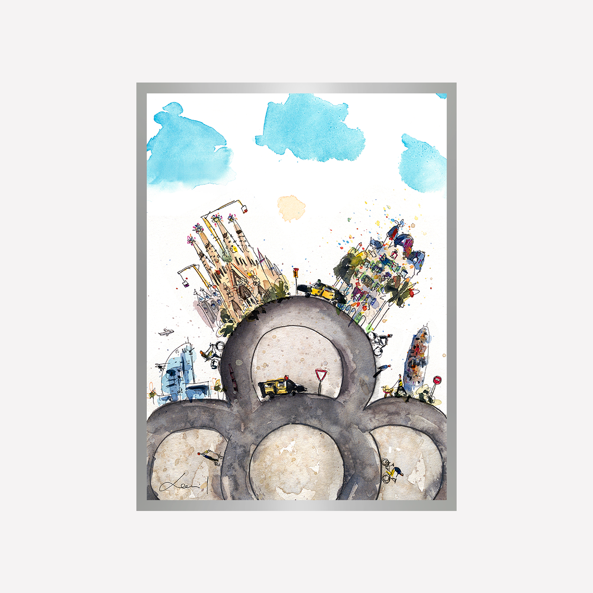 Flor de Barcelona Art Print
