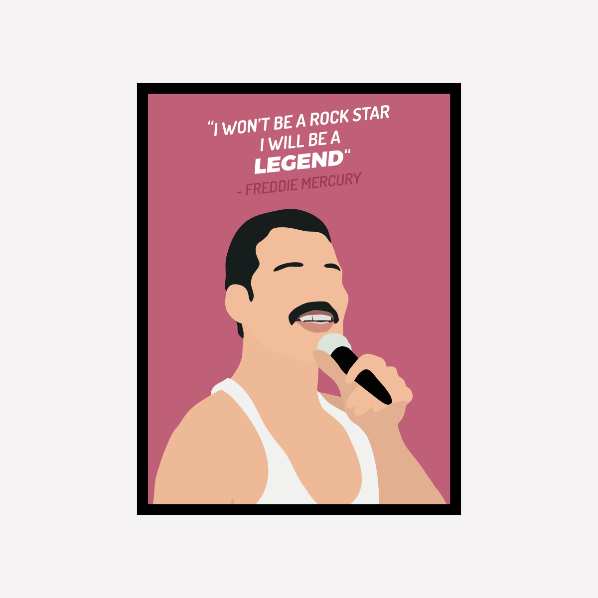 Freddie Mercury Art Print - DesignPlace